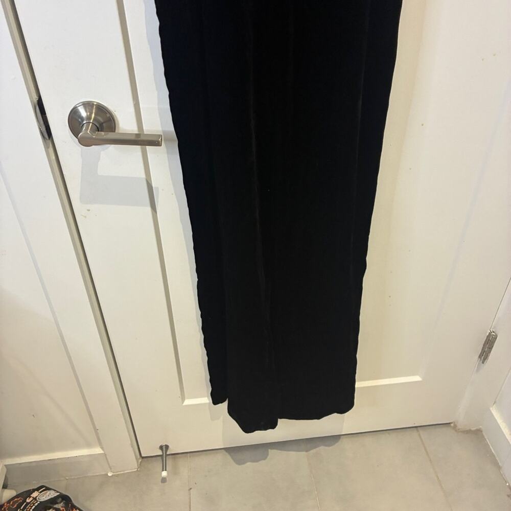 Sandro Black Emilia Velvet Embroidered Jumpsuit Sz XS (FR36) - Picture 6 of 15